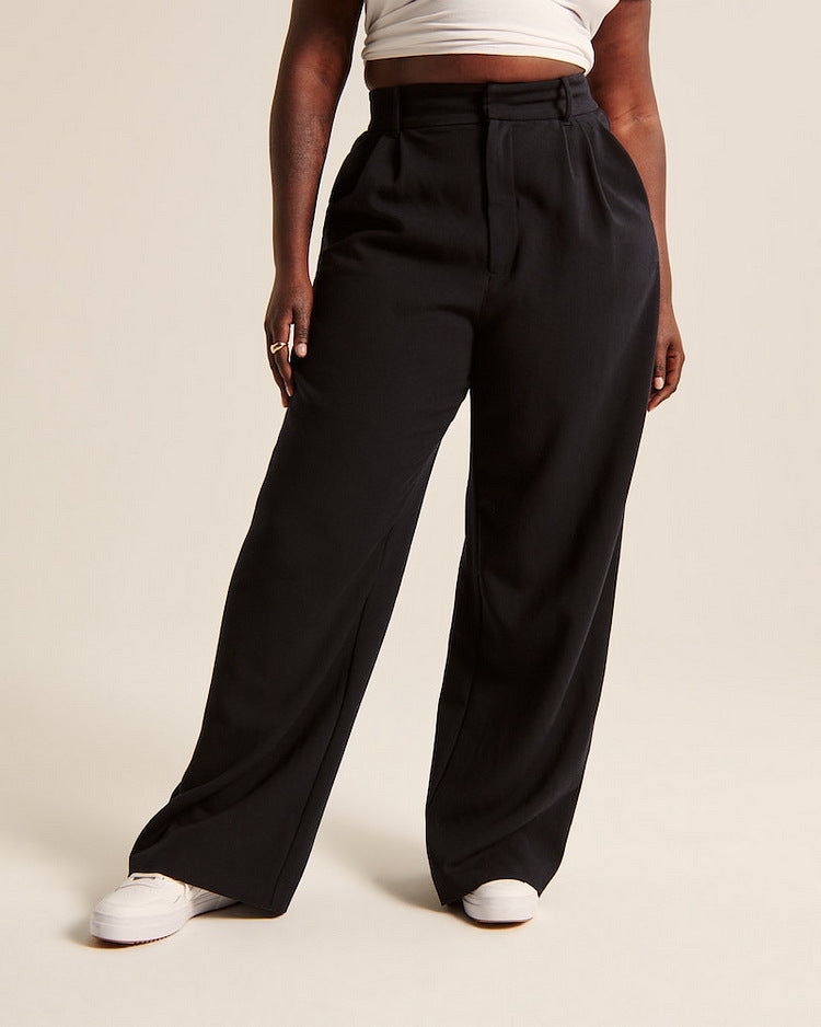 π Effortlessly Polished β High Waist Wide-Leg Trousers with Pockets - Daily Cozy Closet