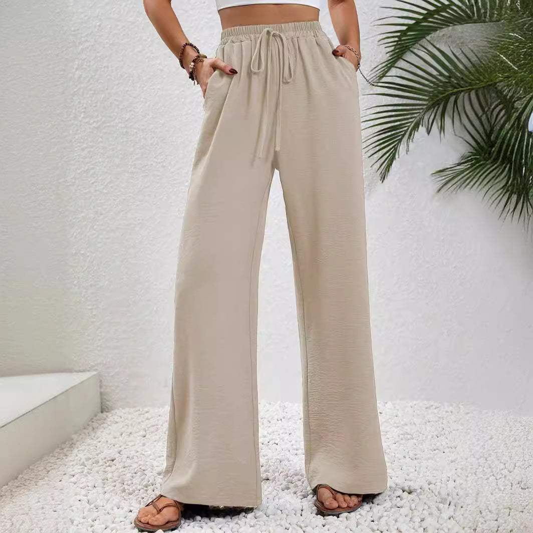 π Effortless Comfort β Women's Casual Drawstring Wide-Leg Pants - Daily Cozy Closet