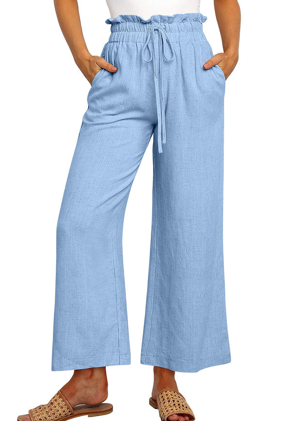 šæ Effortless Comfort ā Elastic Waist Cotton & Linen Cropped Harem Pants - Daily Cozy Closet