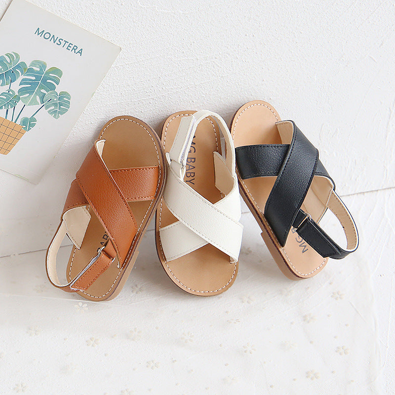 🩴 Easy Steps & All-Day Play – Kids’ Cross-Slip Beach Sandals - Daily Cozy Closet