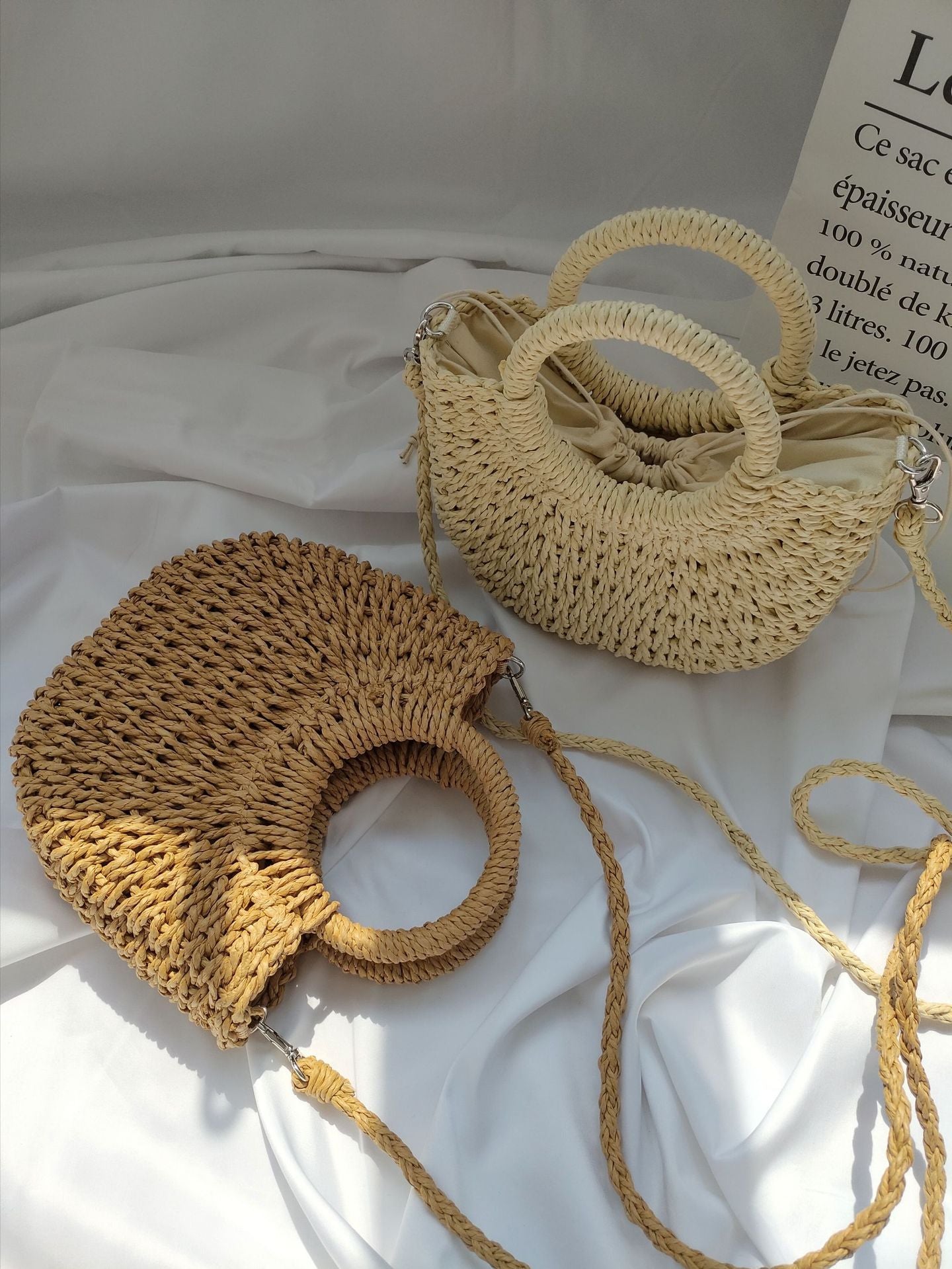 π Women's Hand Carry Straw Bag - Daily Cozy Closet