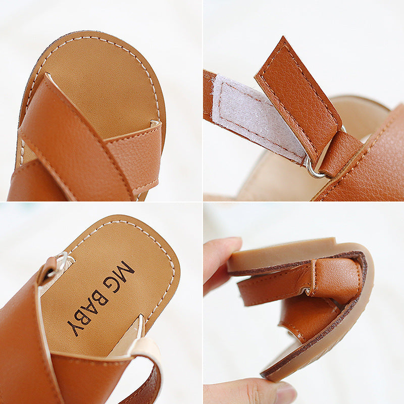 🩴 Easy Steps & All-Day Play – Kids’ Cross-Slip Beach Sandals - Daily Cozy Closet