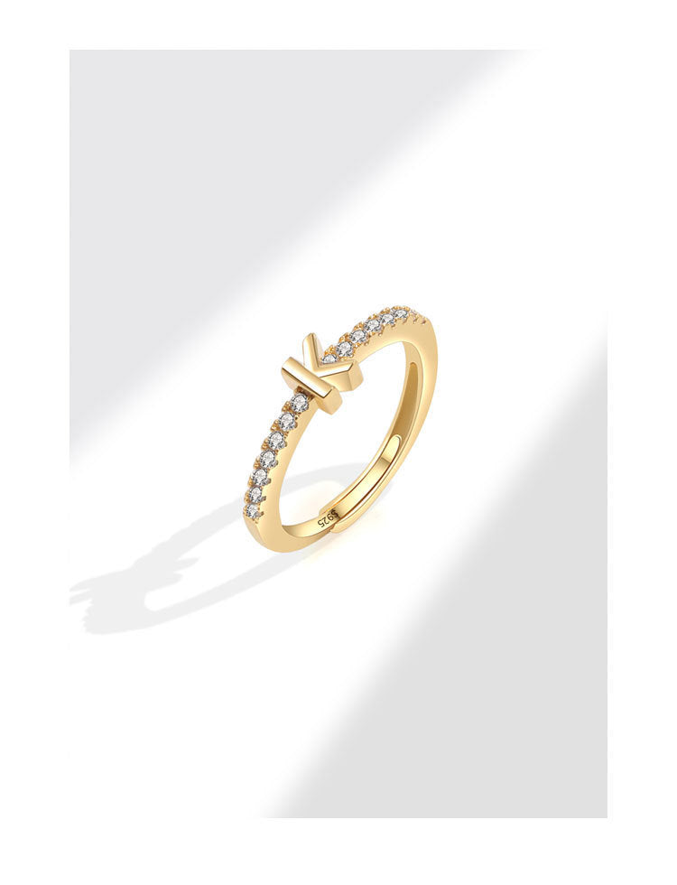 💍 Spell It in Style – S925 Sterling Silver Letter Ring - Daily Cozy Closet