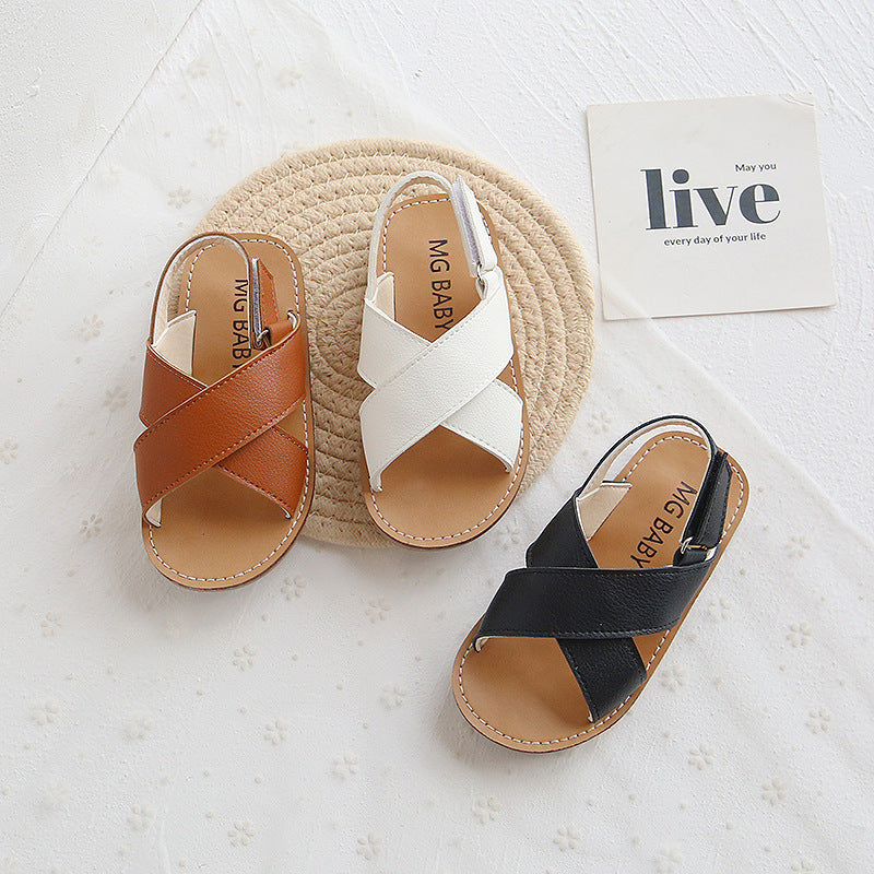 🩴 Easy Steps & All-Day Play – Kids’ Cross-Slip Beach Sandals - Daily Cozy Closet
