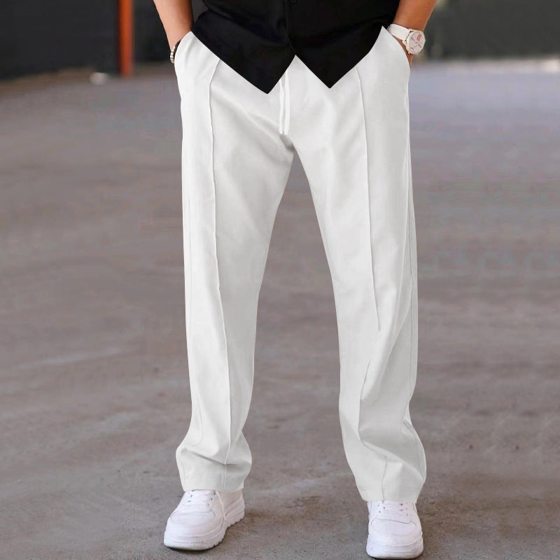 👖 Easygoing & On-Trend – Men's Loose Fit Trousers with Drawstring - Daily Cozy Closet