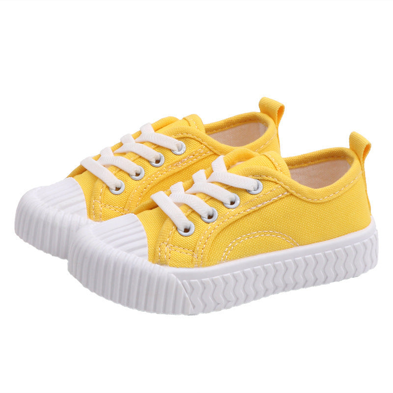 👟 Colorful Steps – Autumn Canvas Shoes for Kids