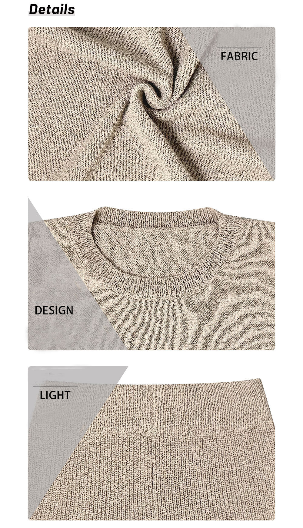 đ´ Effortless Knit Comfort â Women's Summer Split Vest & Shorts Set - Daily Cozy Closet