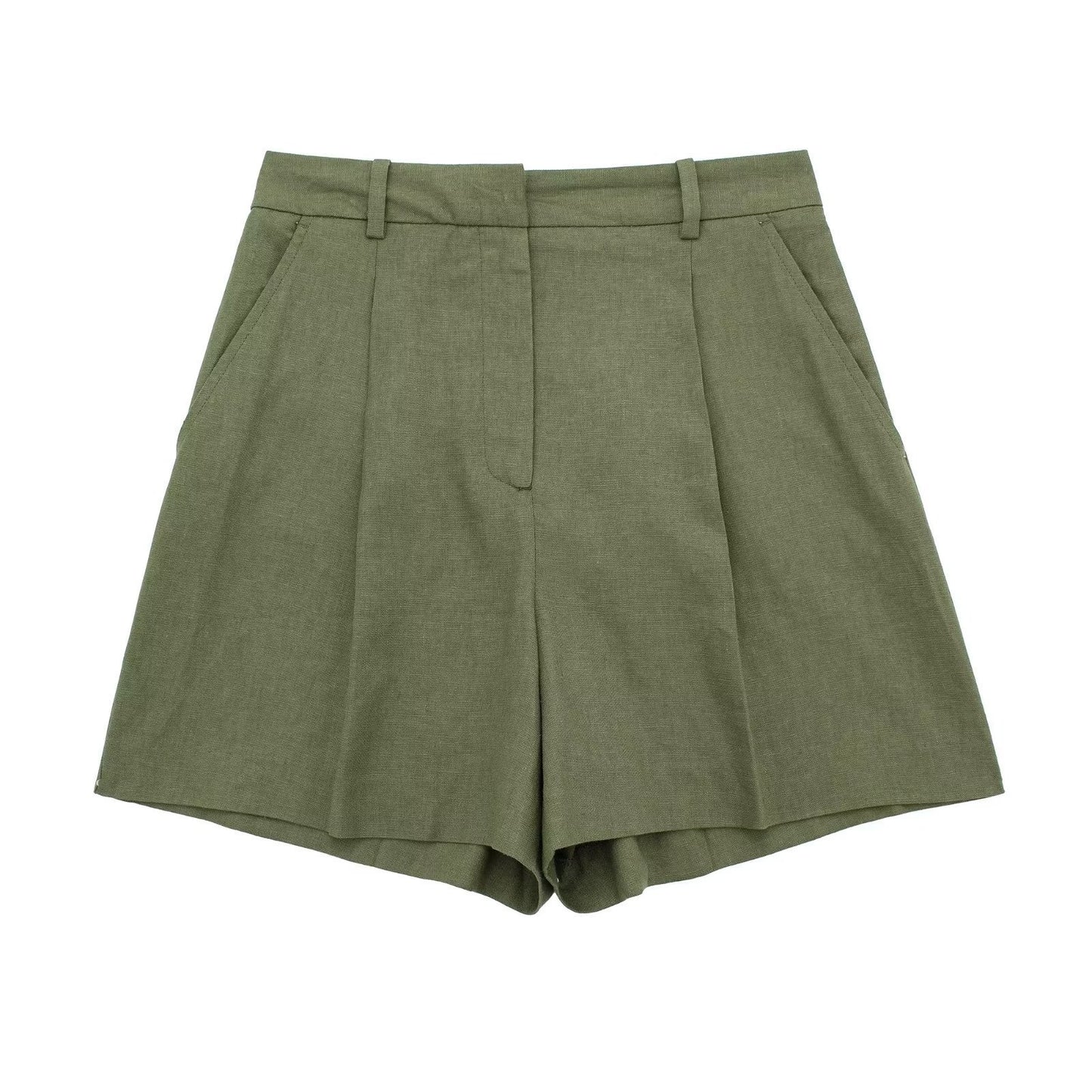 🌿 Summer-Ready – Women’s Linen Blend Sleeveless Top & Shorts Set - Daily Cozy Closet