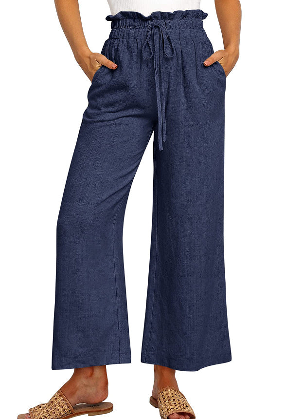 šæ Effortless Comfort ā Elastic Waist Cotton & Linen Cropped Harem Pants - Daily Cozy Closet