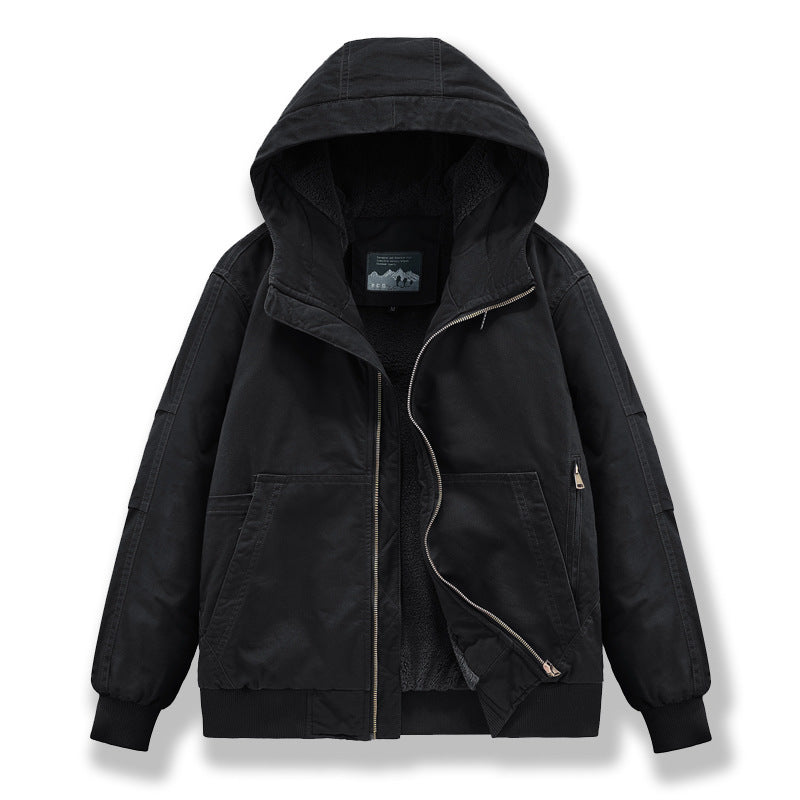 🧥 Men’s Winter Cashmere-Look Padded Coat – Warm, Comfortable & Plus-Size Friendly