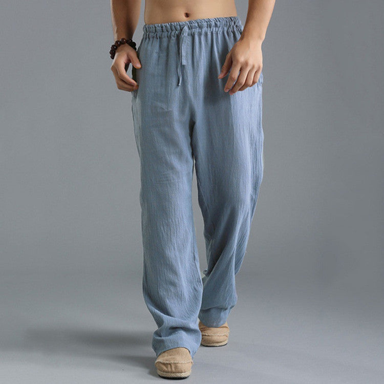 ๐ Effortless Comfort in Motion โ Menโs Loose Fit Breathable Linen Pants - Daily Cozy Closet