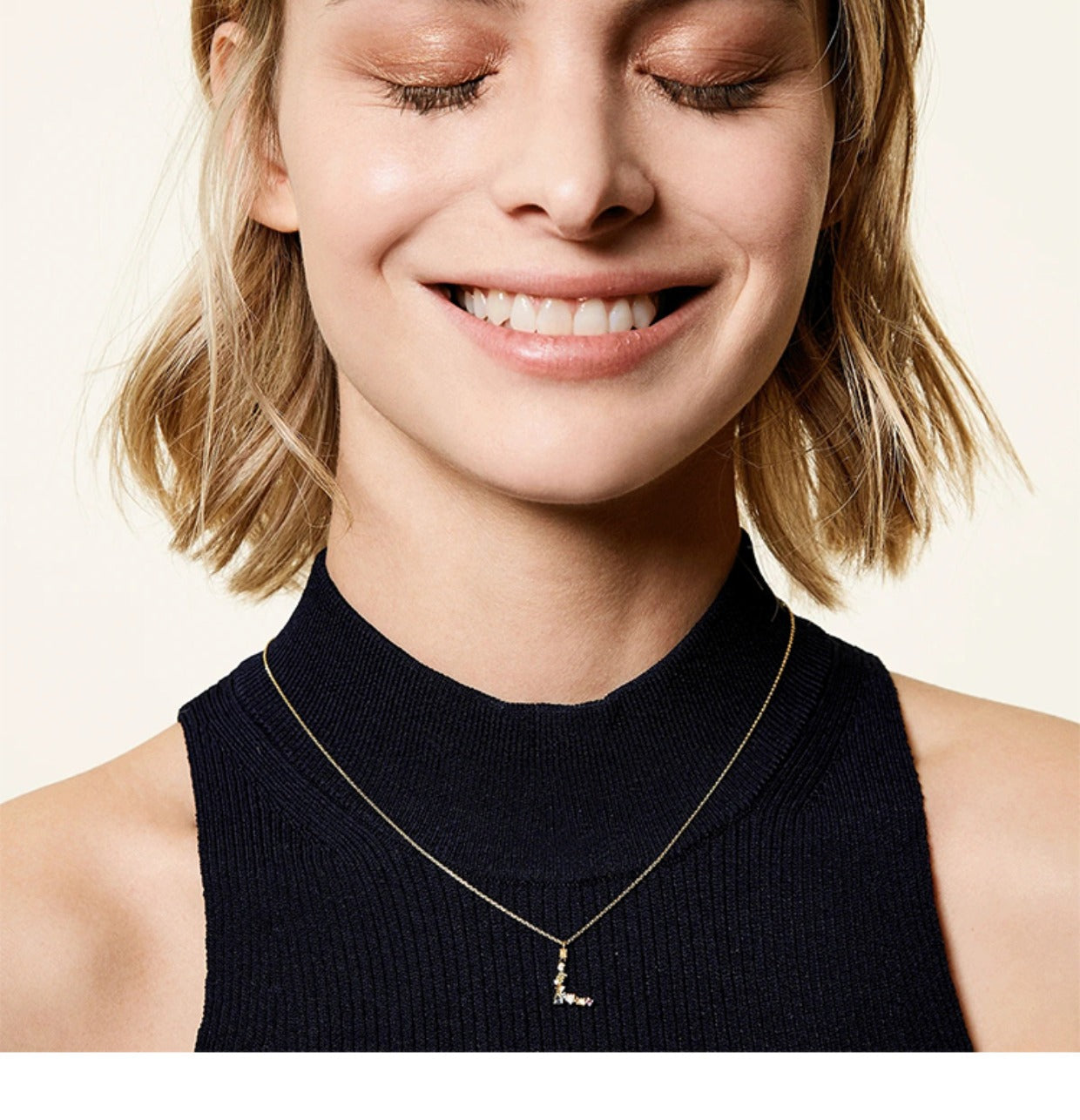 ✨ Shine Bright, Spell It Out – Colorful Crystal Letter Necklace in 925 Silver - Daily Cozy Closet