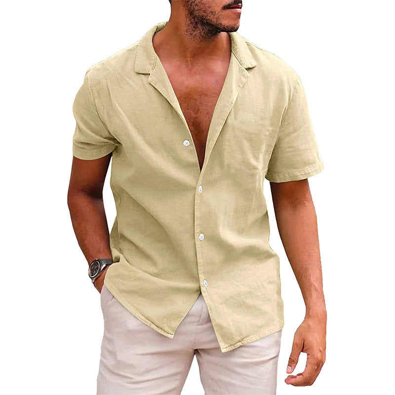 Men's Tops Casual Button Down Shirt Short Sleeve Beach Shirt Summer Mens Clothing - Daily Cozy Closet