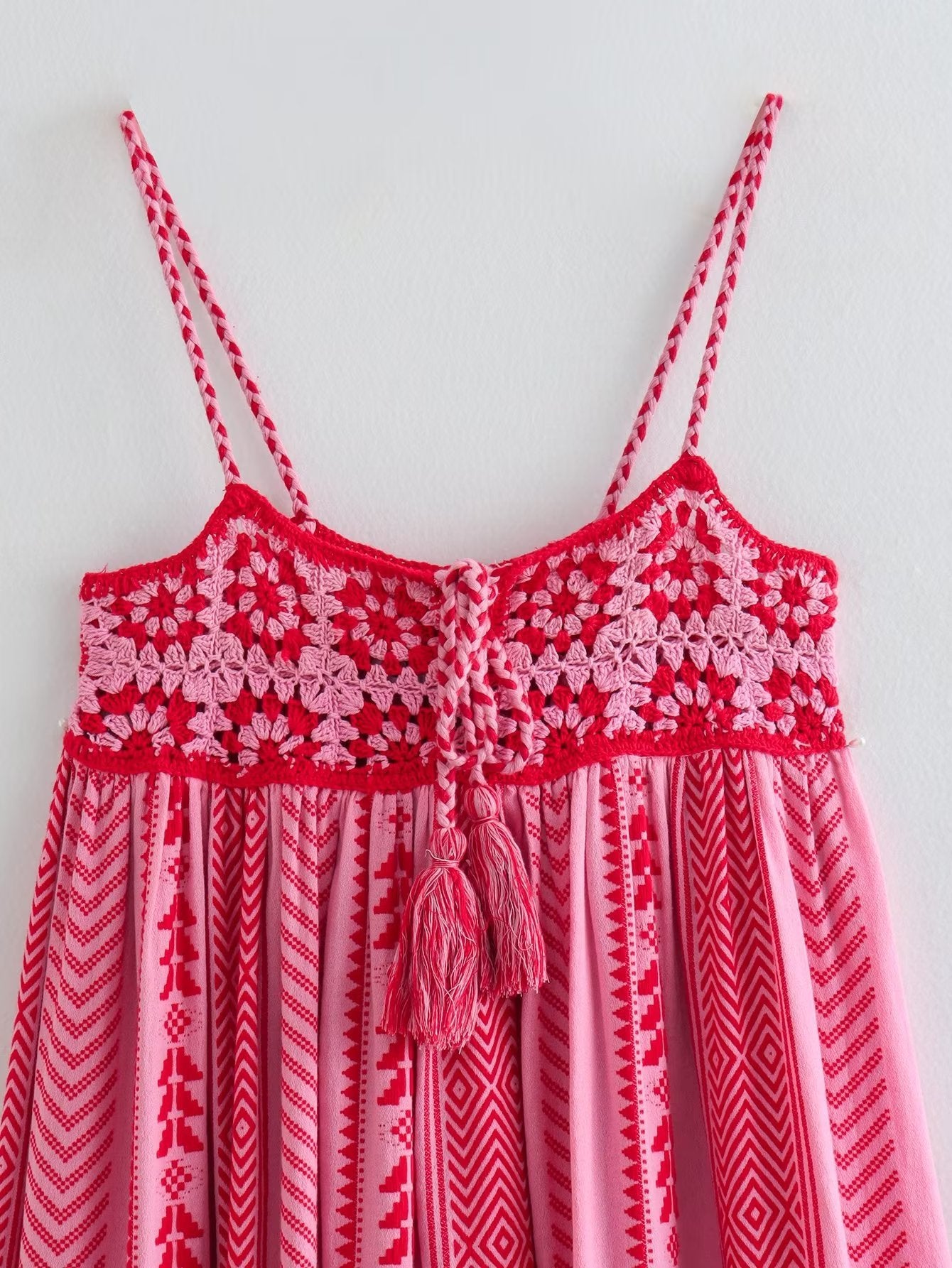 🧶 Boho Chic Vibes – Crochet Knit Spaghetti Strap Long Dress - Daily Cozy Closet