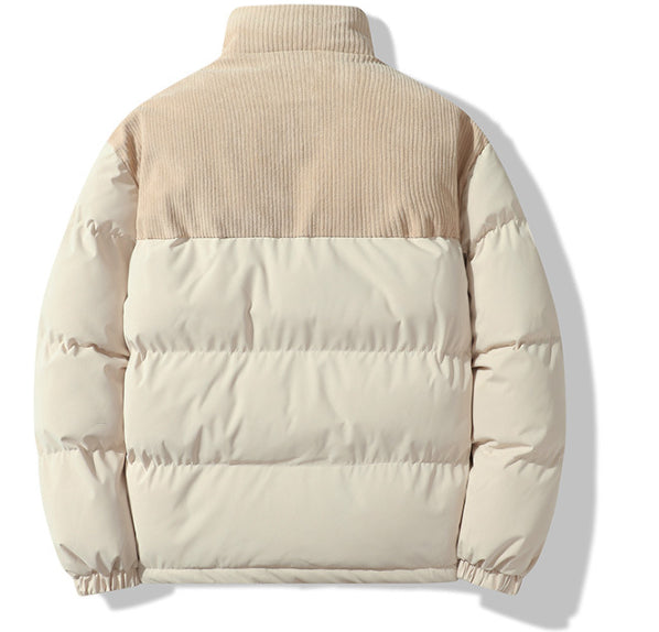 🧥 Men's Padded Hooded Down Jacket – Trendy Layered Look, Youthful & Warm