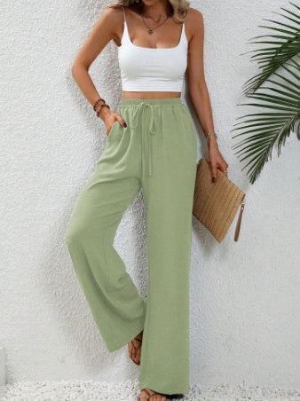 π Effortless Comfort β Women's Casual Drawstring Wide-Leg Pants - Daily Cozy Closet