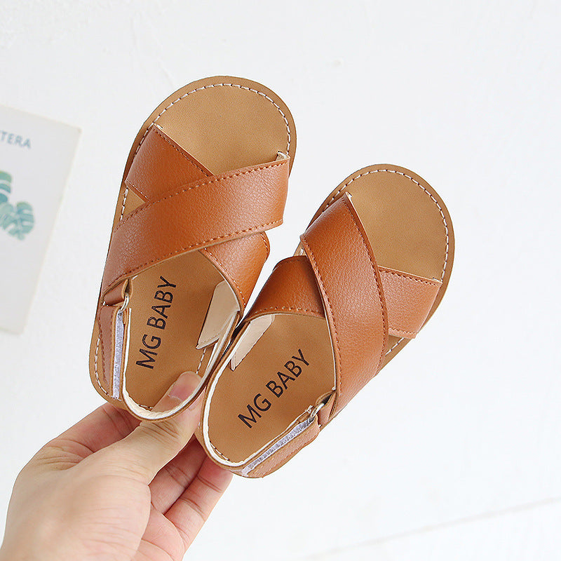 🩴 Easy Steps & All-Day Play – Kids’ Cross-Slip Beach Sandals - Daily Cozy Closet