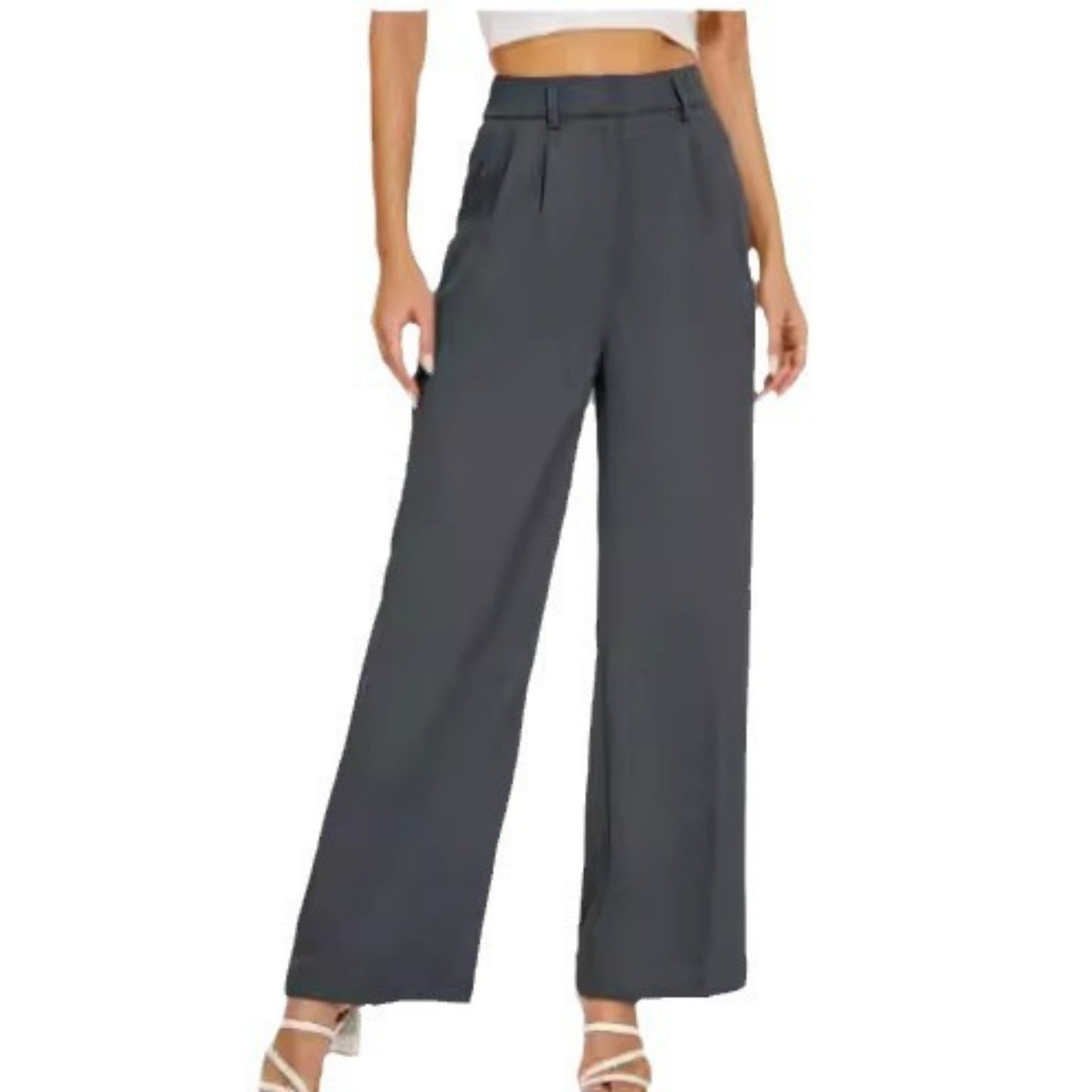 π Effortlessly Polished β High Waist Wide-Leg Trousers with Pockets - Daily Cozy Closet