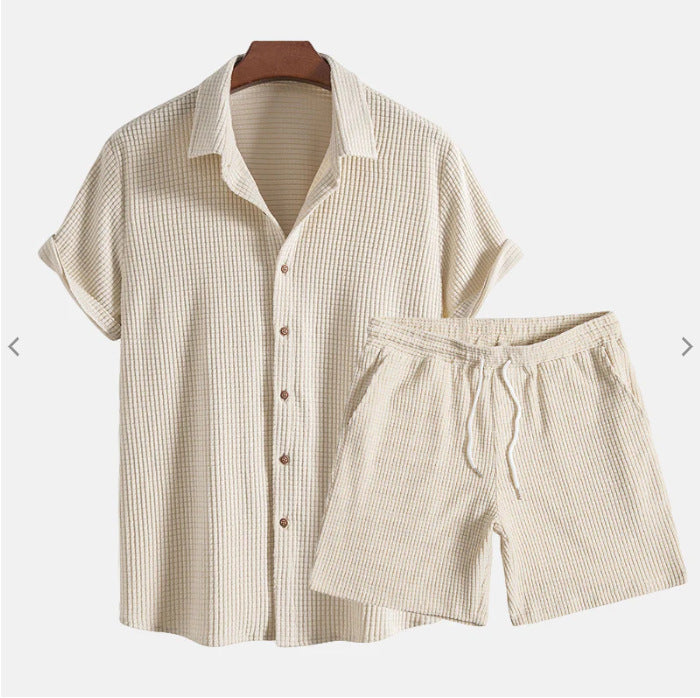 π΄ Casual Loose Multi-Color Beachwear Short Sleeve Suit β Perfect Summer Outdoor Set for Young Men - Daily Cozy Closet