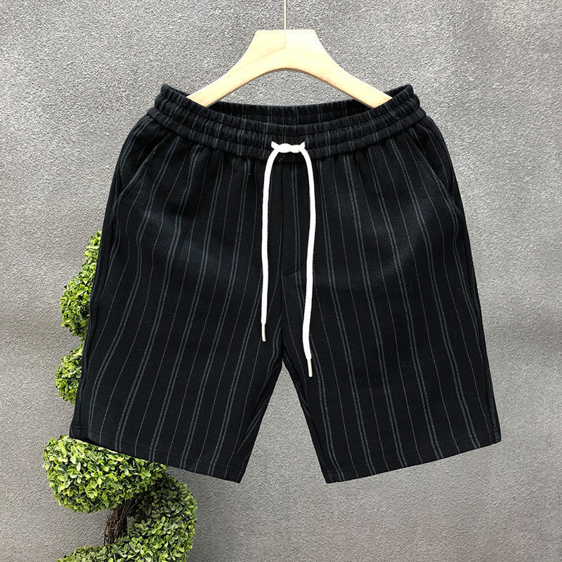 🩳 Easygoing Style, Everyday Comfort – Men’s Striped Casual Fleece-Lined Shorts - Daily Cozy Closet