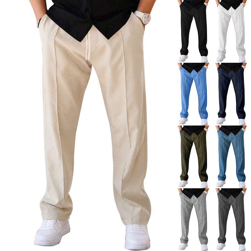 👖 Easygoing & On-Trend – Men's Loose Fit Trousers with Drawstring - Daily Cozy Closet