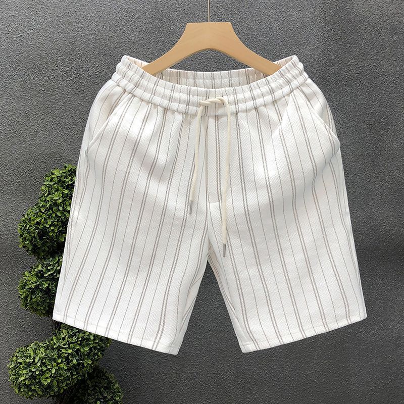 🩳 Easygoing Style, Everyday Comfort – Men’s Striped Casual Fleece-Lined Shorts - Daily Cozy Closet