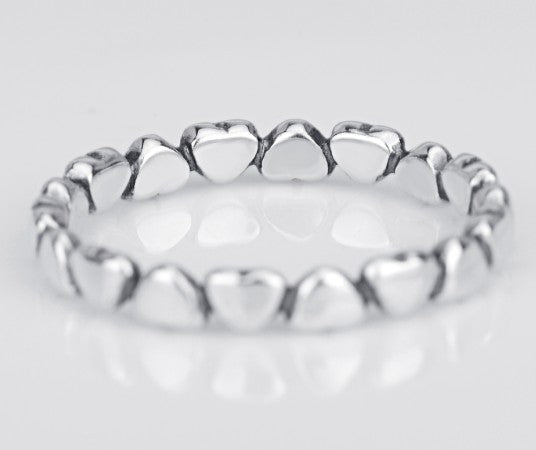 π 925 Sterling Silver Heart Ring - Daily Cozy Closet