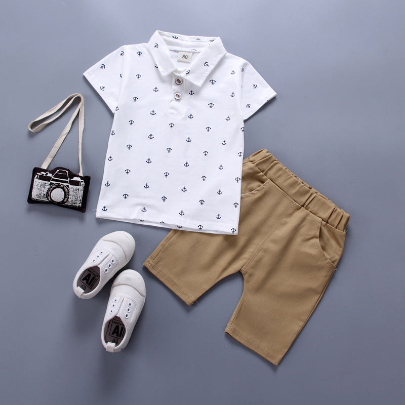⚓ Anchor-Printed Kids’ Cotton Set – Soft, Stylish & Comfy for Little Explorers! - Daily Cozy Closet
