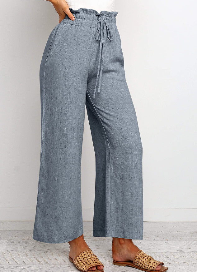 šæ Effortless Comfort ā Elastic Waist Cotton & Linen Cropped Harem Pants - Daily Cozy Closet