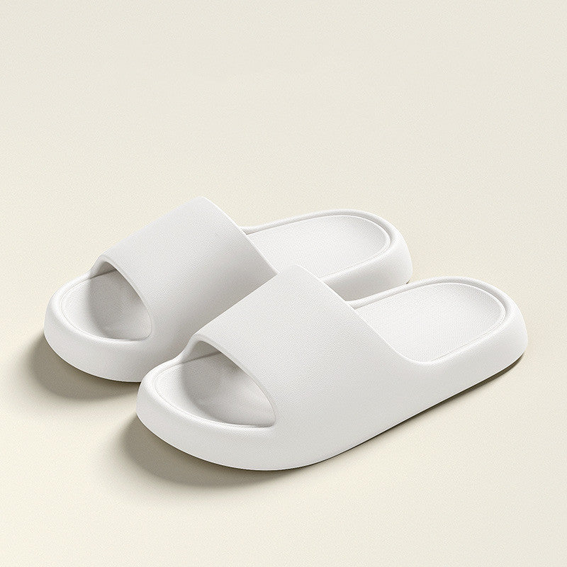 Solid Thick-soled Home Slippers Summer Non-slip Floor Bathroom Slipper For Women Men's House Shoes - Daily Cozy Closet