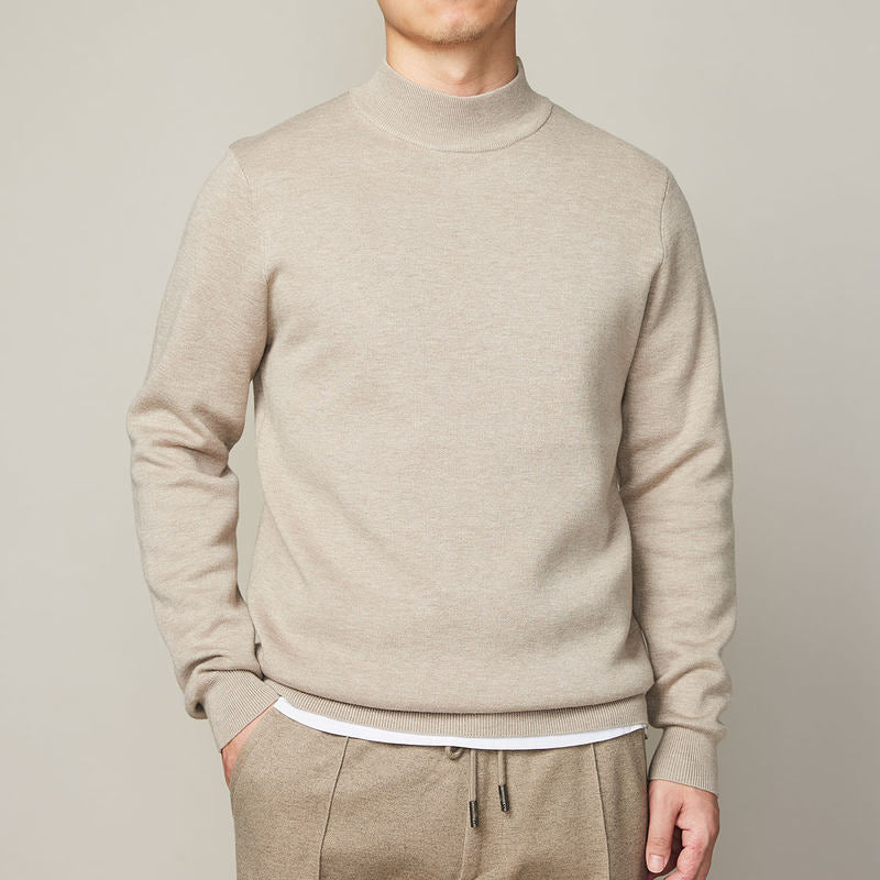 🧶 Men's Mock Neck Sweater – Autumn & Winter Essential - Daily Cozy Closet