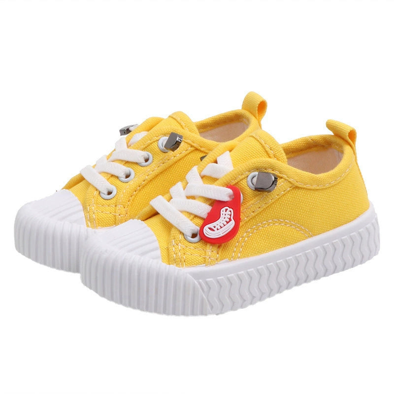 👟 Colorful Steps – Autumn Canvas Shoes for Kids