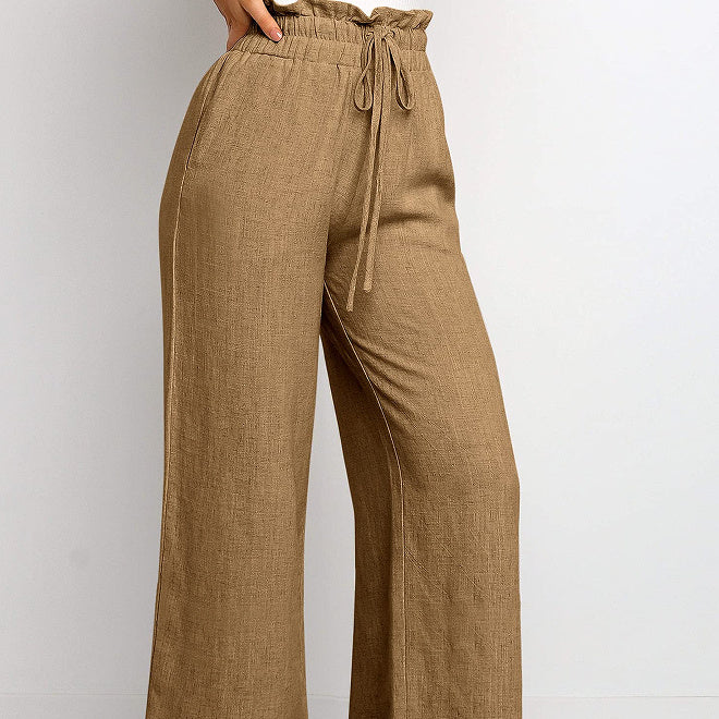 šæ Effortless Comfort ā Elastic Waist Cotton & Linen Cropped Harem Pants - Daily Cozy Closet