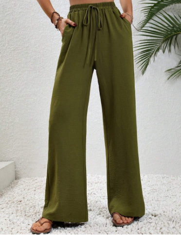 π Effortless Comfort β Women's Casual Drawstring Wide-Leg Pants - Daily Cozy Closet
