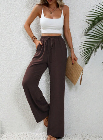 π Effortless Comfort β Women's Casual Drawstring Wide-Leg Pants - Daily Cozy Closet