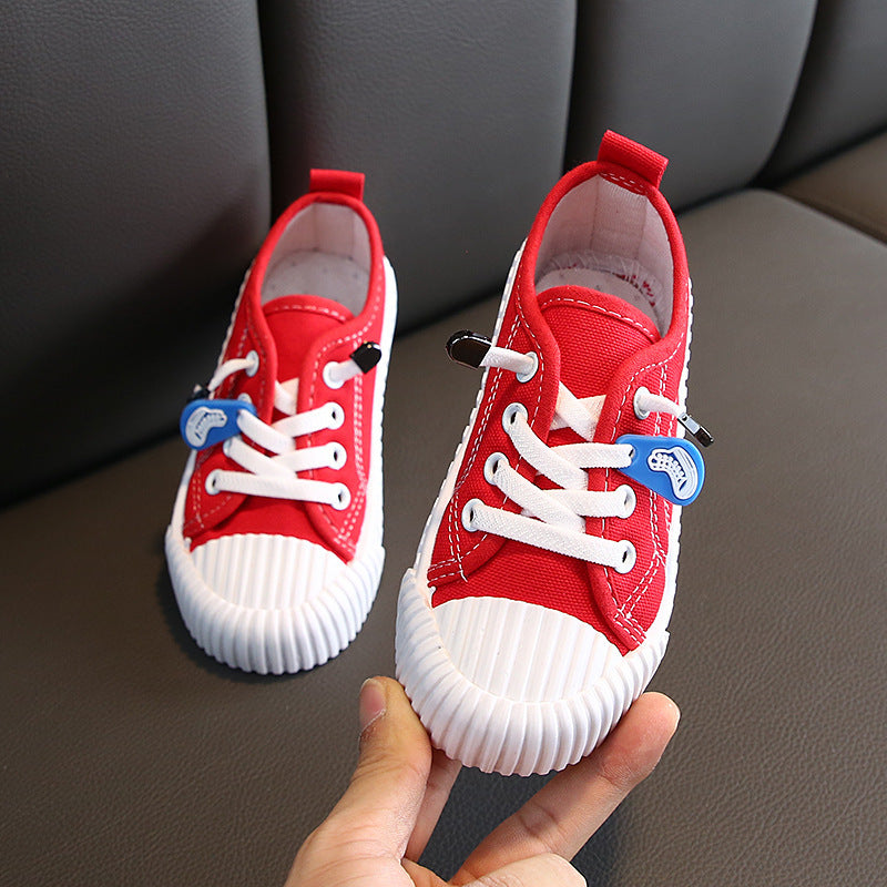 👟 Colorful Steps – Autumn Canvas Shoes for Kids