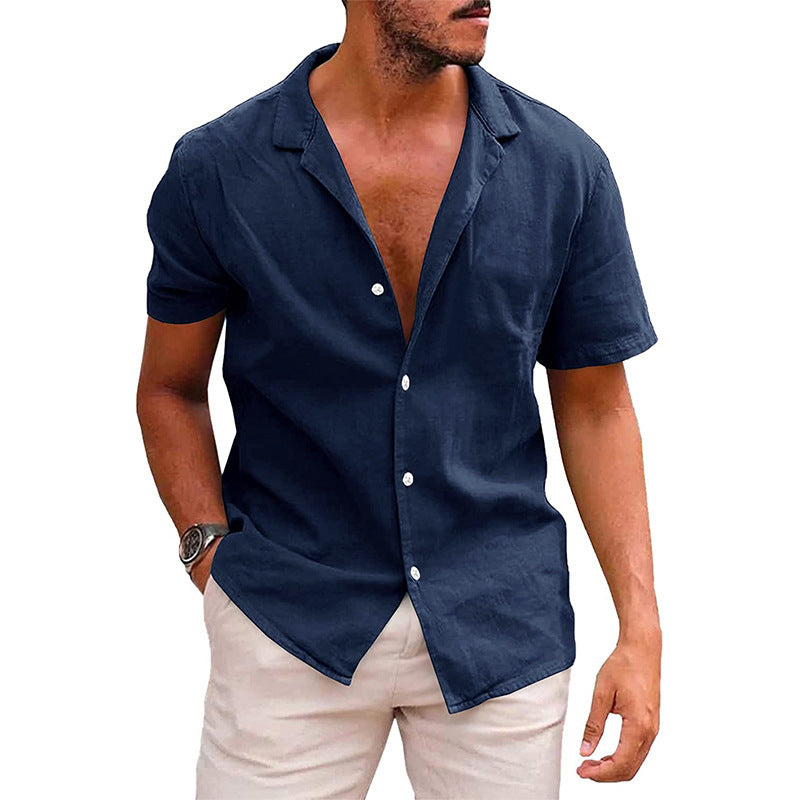 Men's Tops Casual Button Down Shirt Short Sleeve Beach Shirt Summer Mens Clothing - Daily Cozy Closet