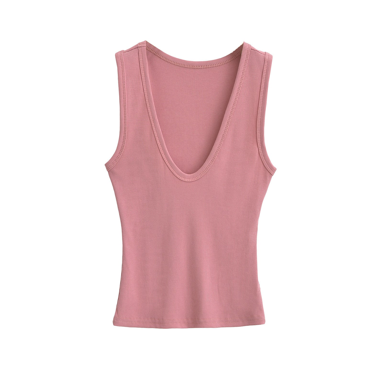 👚 Women's Deep U-neck Vest Short Top - Daily Cozy Closet