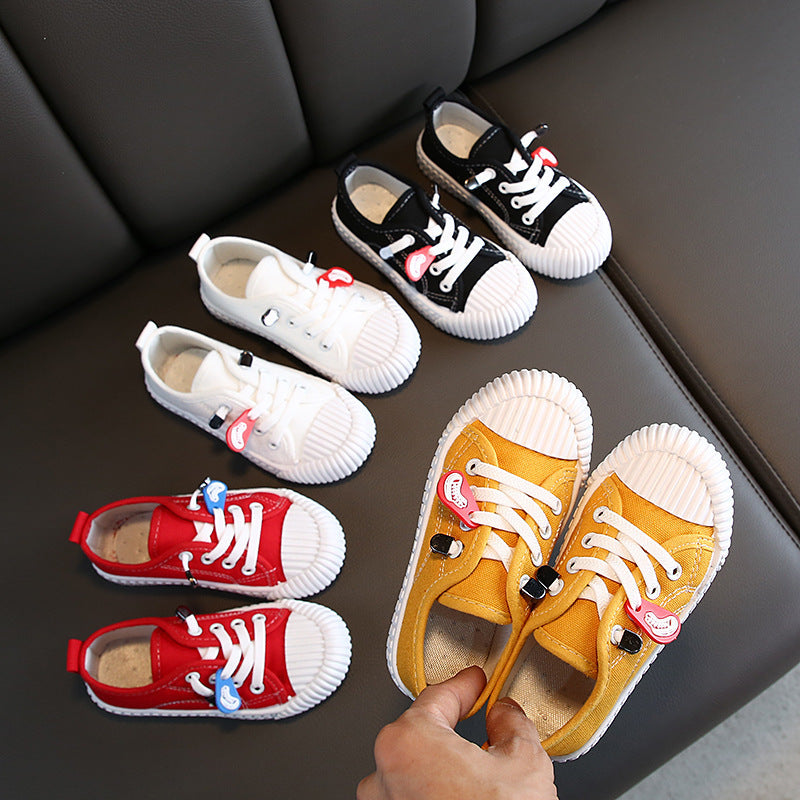 👟 Colorful Steps – Autumn Canvas Shoes for Kids