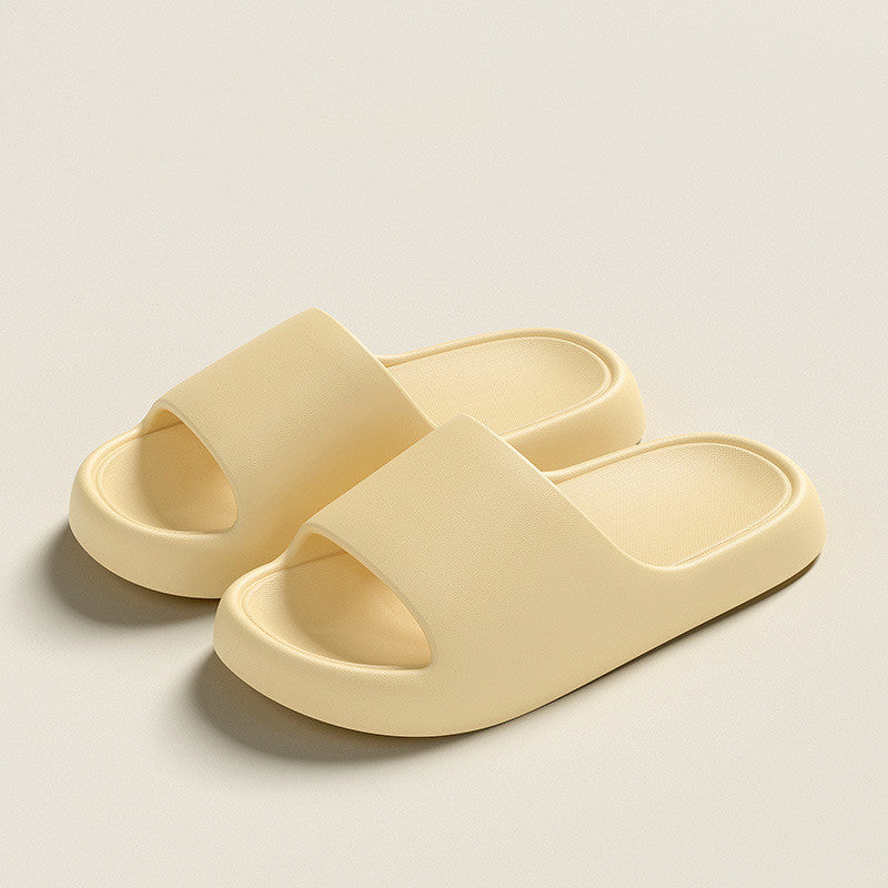 Solid Thick-soled Home Slippers Summer Non-slip Floor Bathroom Slipper For Women Men's House Shoes - Daily Cozy Closet