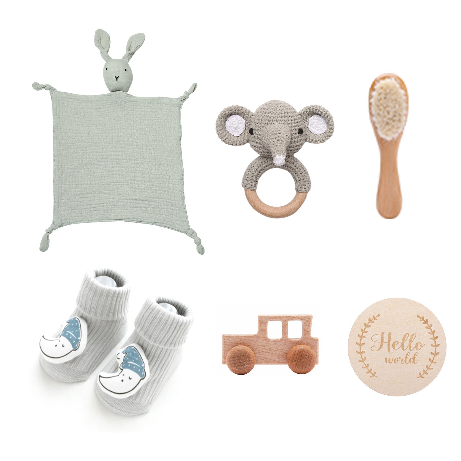 🐰 Soft & Soothing Infant Gift Set – Rattle Rabbit + Bath Towel Combo - Daily Cozy Closet