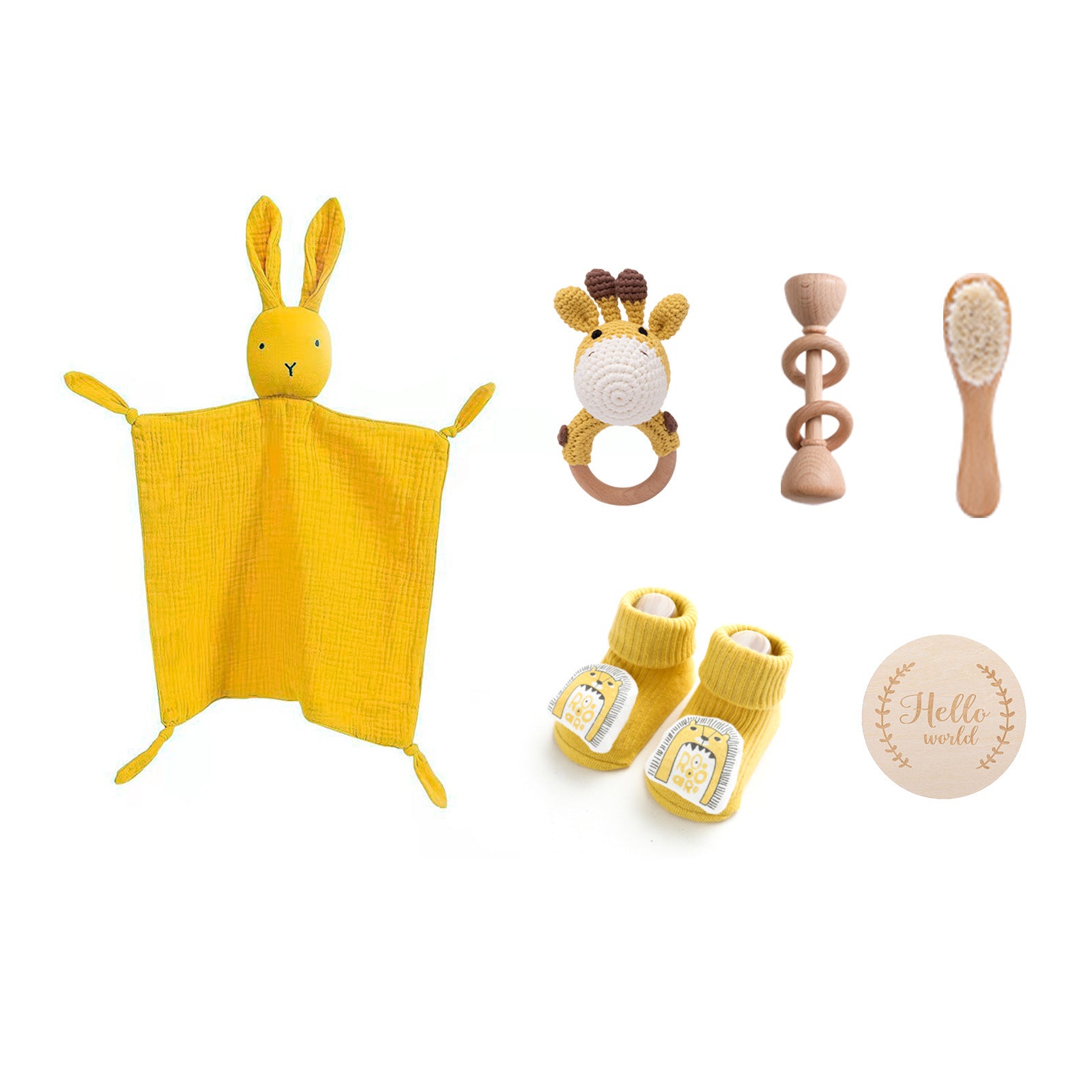 🐰 Soft & Soothing Infant Gift Set – Rattle Rabbit + Bath Towel Combo - Daily Cozy Closet