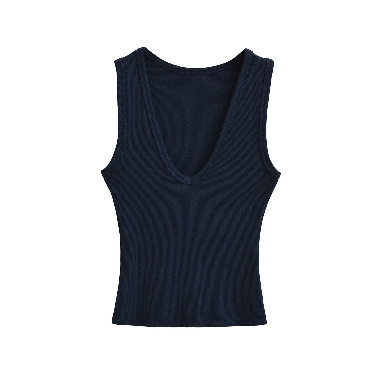 👚 Women's Deep U-neck Vest Short Top - Daily Cozy Closet