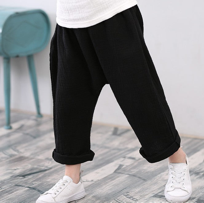 👖 Soft, Breezy & Made to Move – Cotton-Linen Harem Pants for Kids - Daily Cozy Closet