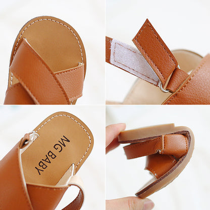 🩴 Easy Steps & All-Day Play – Kids’ Cross-Slip Beach Sandals - Daily Cozy Closet