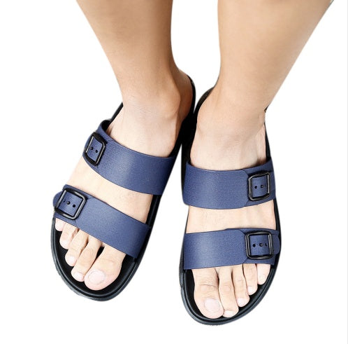 👟 Spring Male Word Drag Lazy Shoes - Men's Casual Beach Breathable Personality Wild Trend - Daily Cozy Closet
