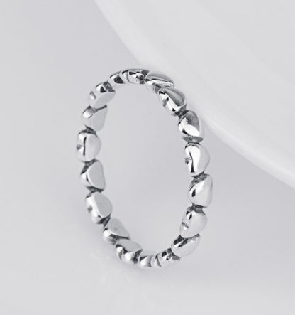 💖 925 Sterling Silver Heart Ring - Daily Cozy Closet
