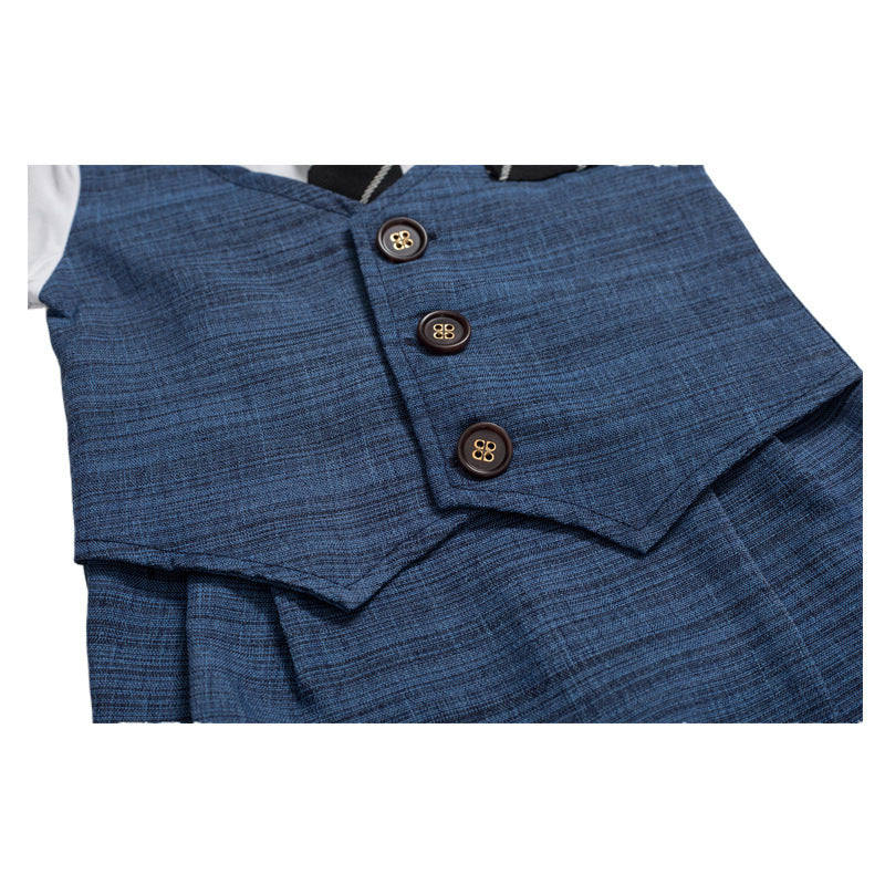 Summer New Baby Boy Jumpsuit Boys Gentleman Baby Children's Clothing - Daily Cozy Closet