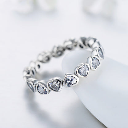 💎 Shine from the Heart – S925 Sterling Silver Full Diamond Heart-Shaped Ring - Daily Cozy Closet