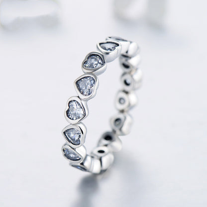 💎 Shine from the Heart – S925 Sterling Silver Full Diamond Heart-Shaped Ring - Daily Cozy Closet